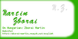 martin zborai business card